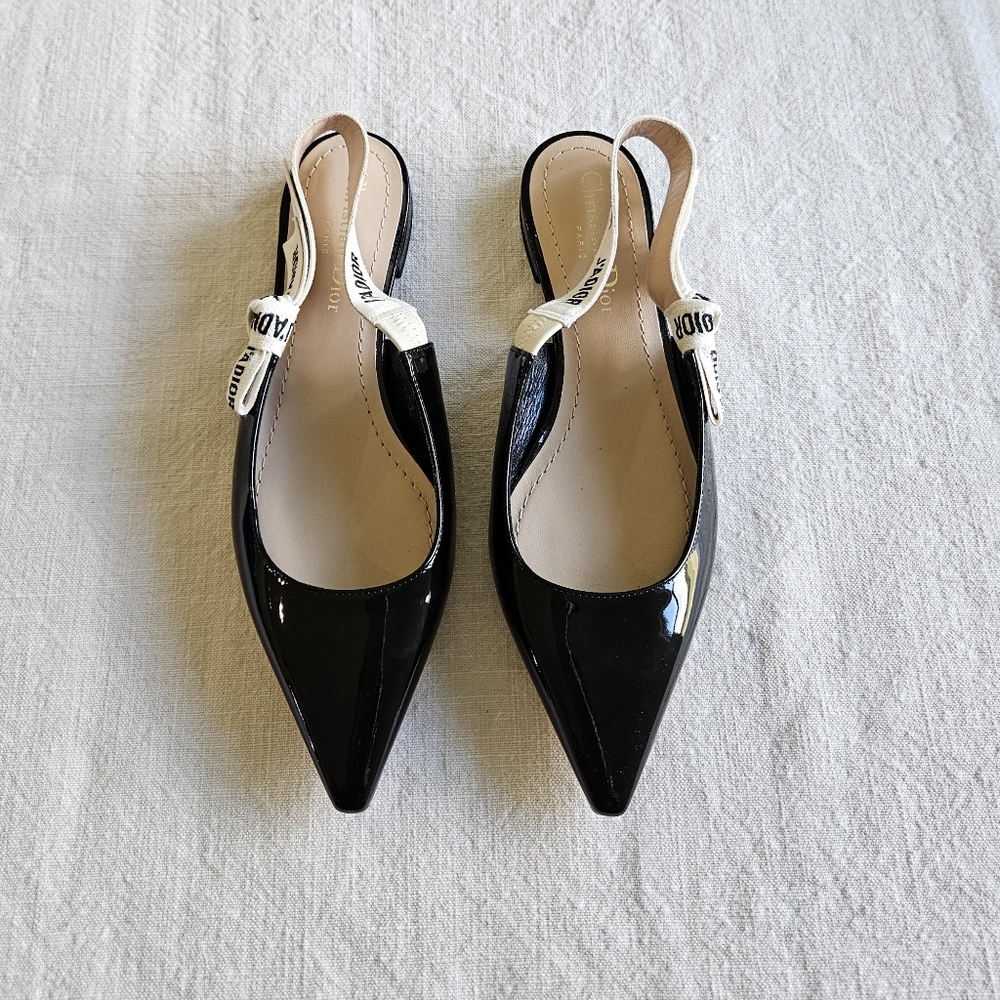 Dior J'Adior Patent Slingback Flats - Picture 5 of 5